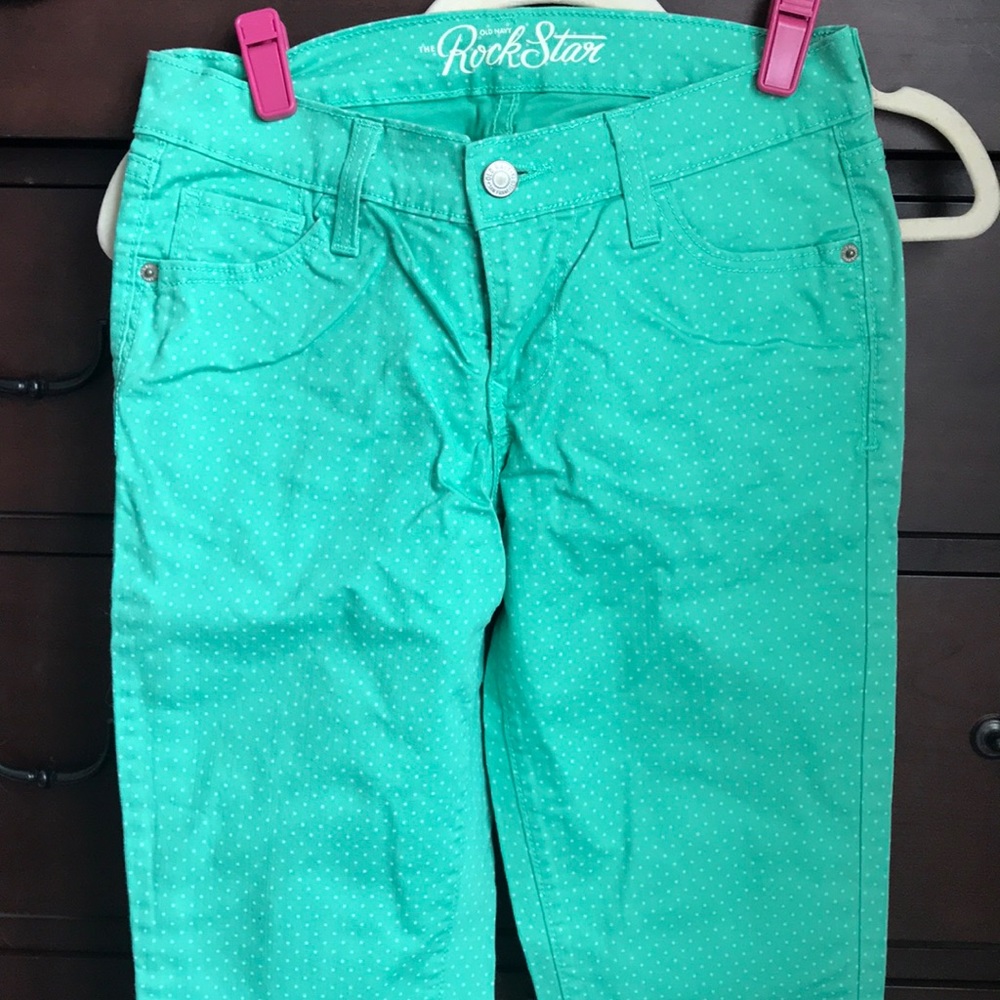 Old Navy Rock Star Skinny Jeans Polka Dot Sz6 Long